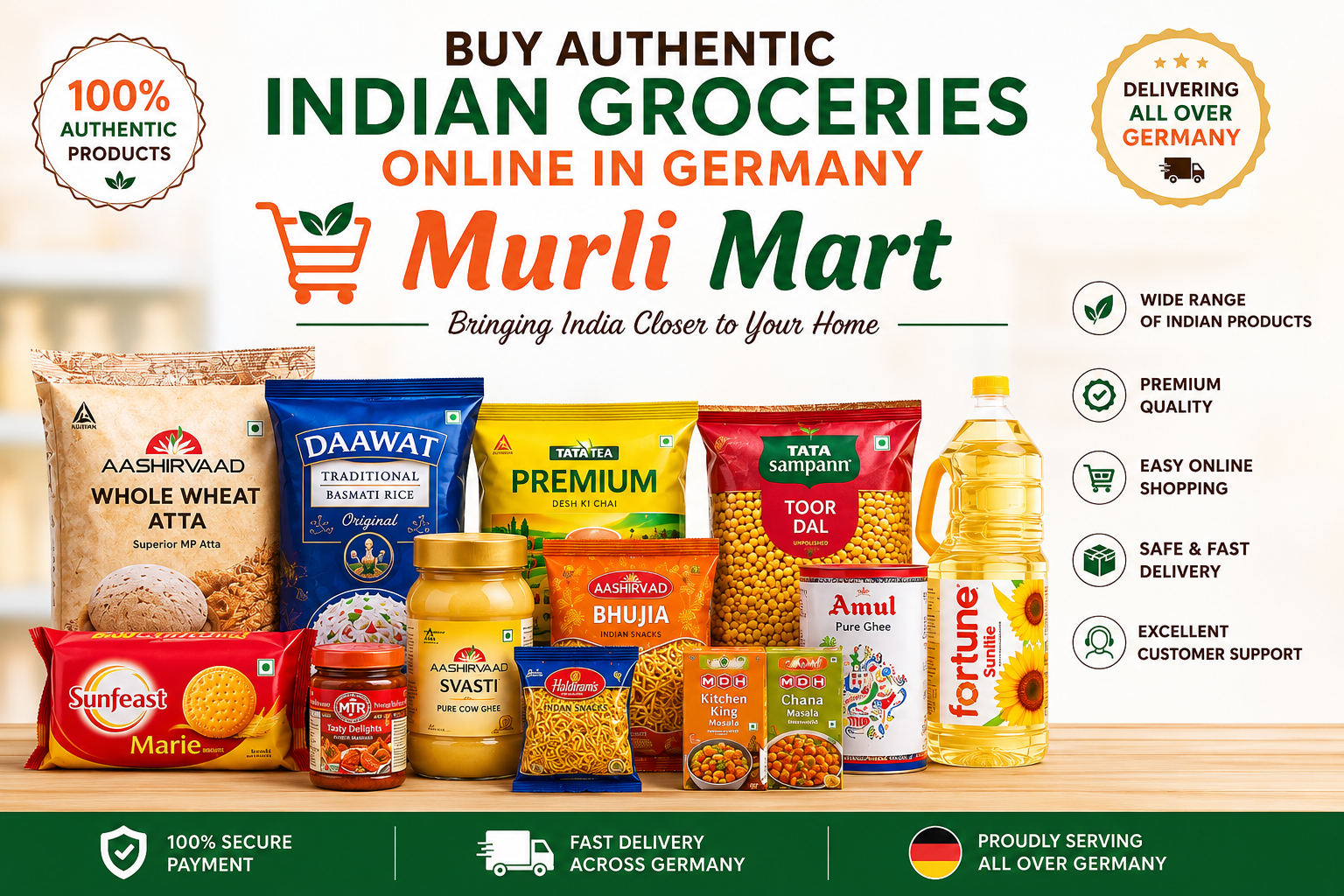 Buy Authentic Indian Groceries Online in Germany | Murli Mart