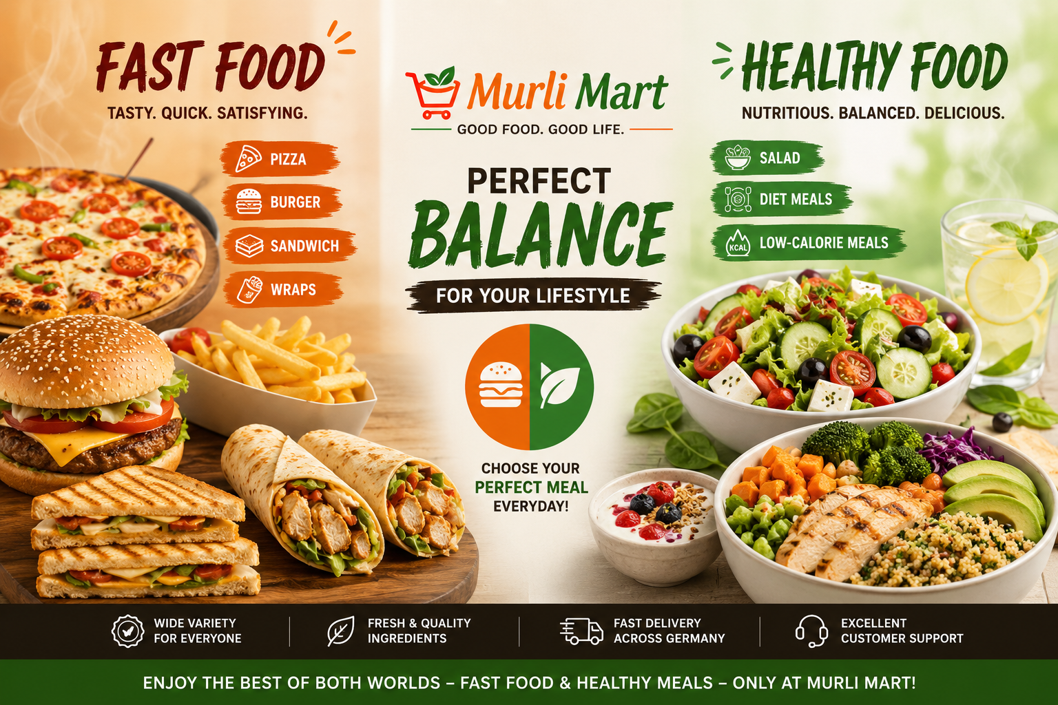 Fast Food & Healthy Meals in Germany | Murli Mart