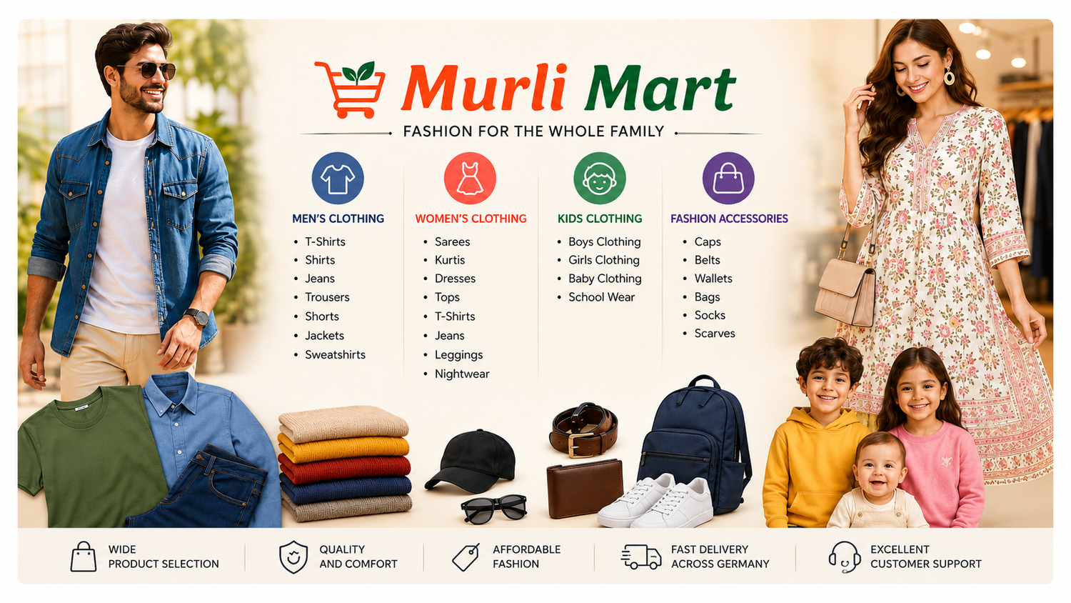 Buy Quality Clothing Online in Germany | Murli Mart