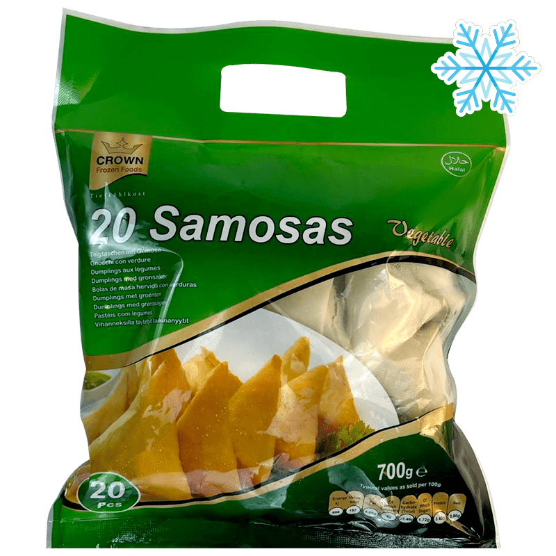 Crown - 700g (Frozen) Samosas Vegetables Halal 20 Pieces
