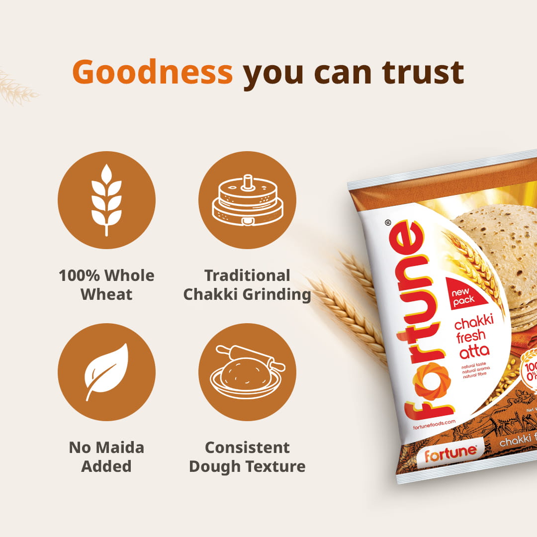 Fortune - 10kg Chakki Atta (Wheat Flour)