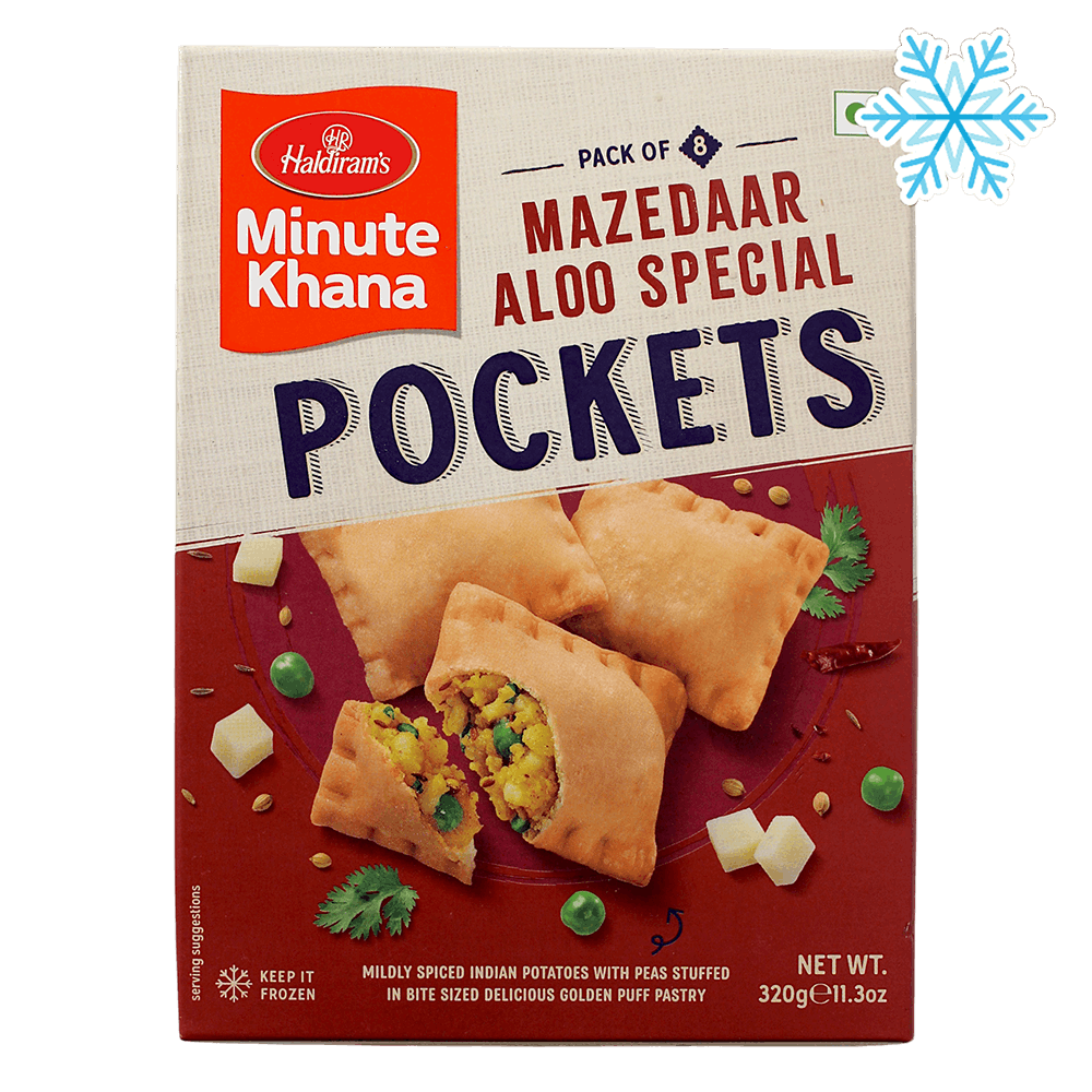 Haldiram's - 320g (Frozen) Mazedaar Aloo Special Pockets (8 Pieces)