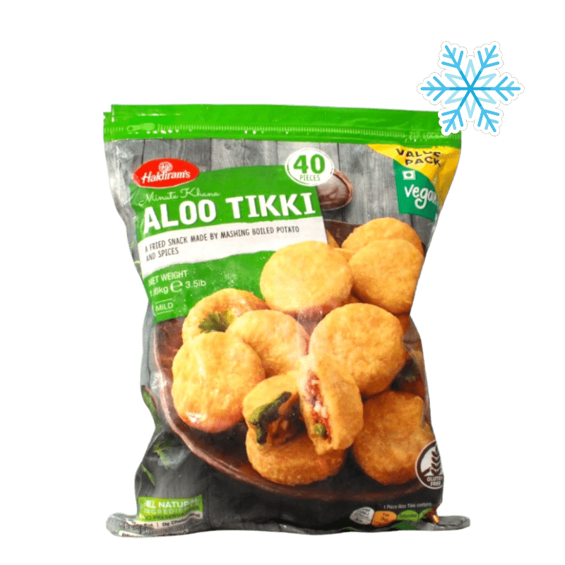 Haldiram's - 1.6kg (Frozen) Minute Khana Aloo Tikki (Vegan) 40 Pieces