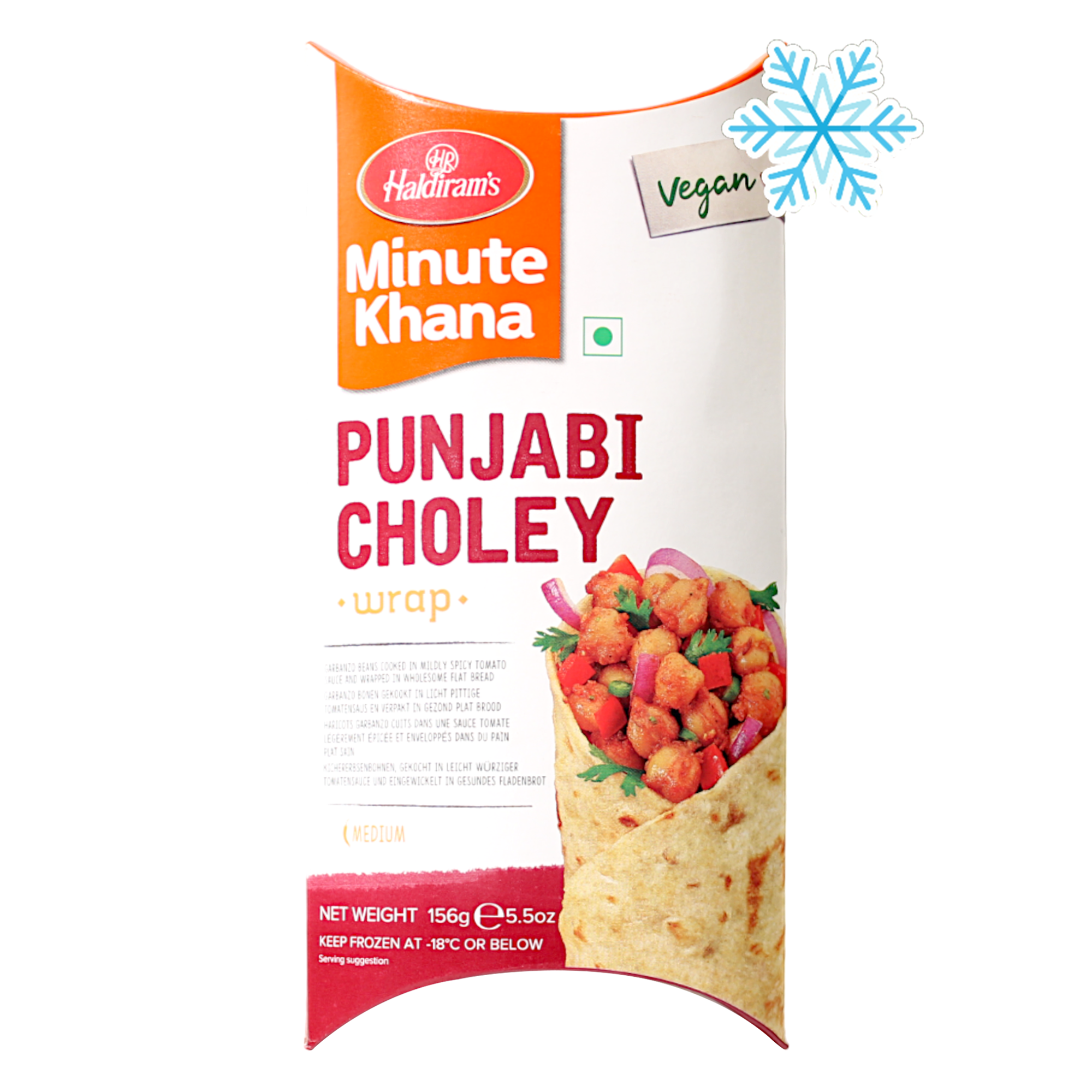 Haldiram's - 156g (Frozen) Punjabi Choley Wrap (Vegan)