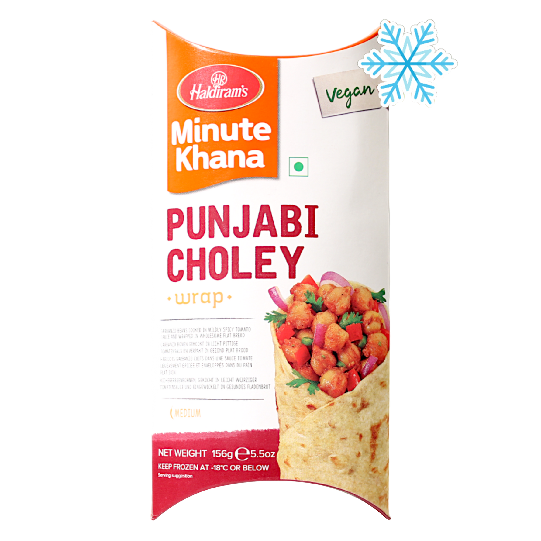 Haldiram's - 156g (Frozen) Punjabi Choley Wrap (Vegan)