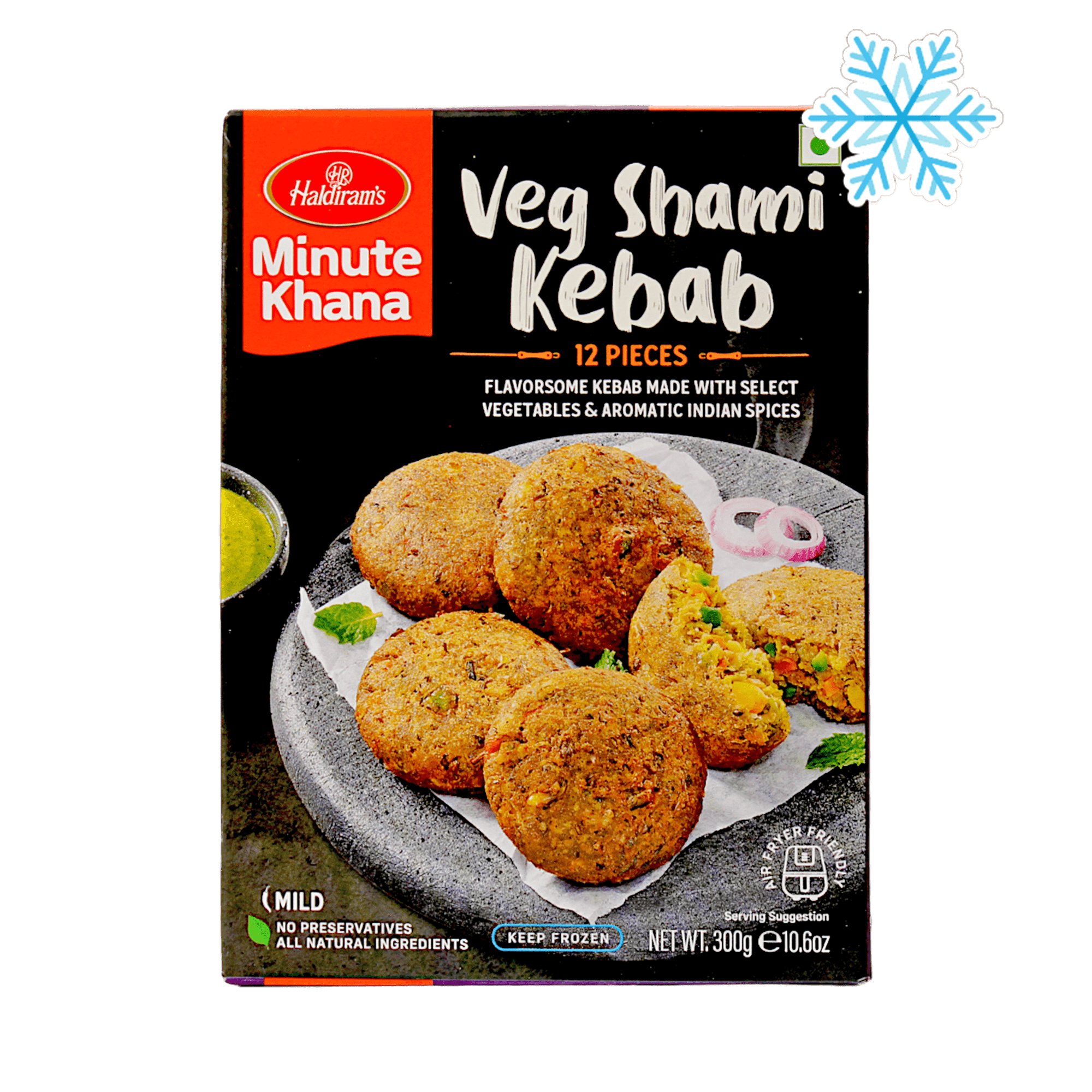 Haldiram's - 300g  (Frozen) Veg Shami Kebab 12 Pieces (Medium)
