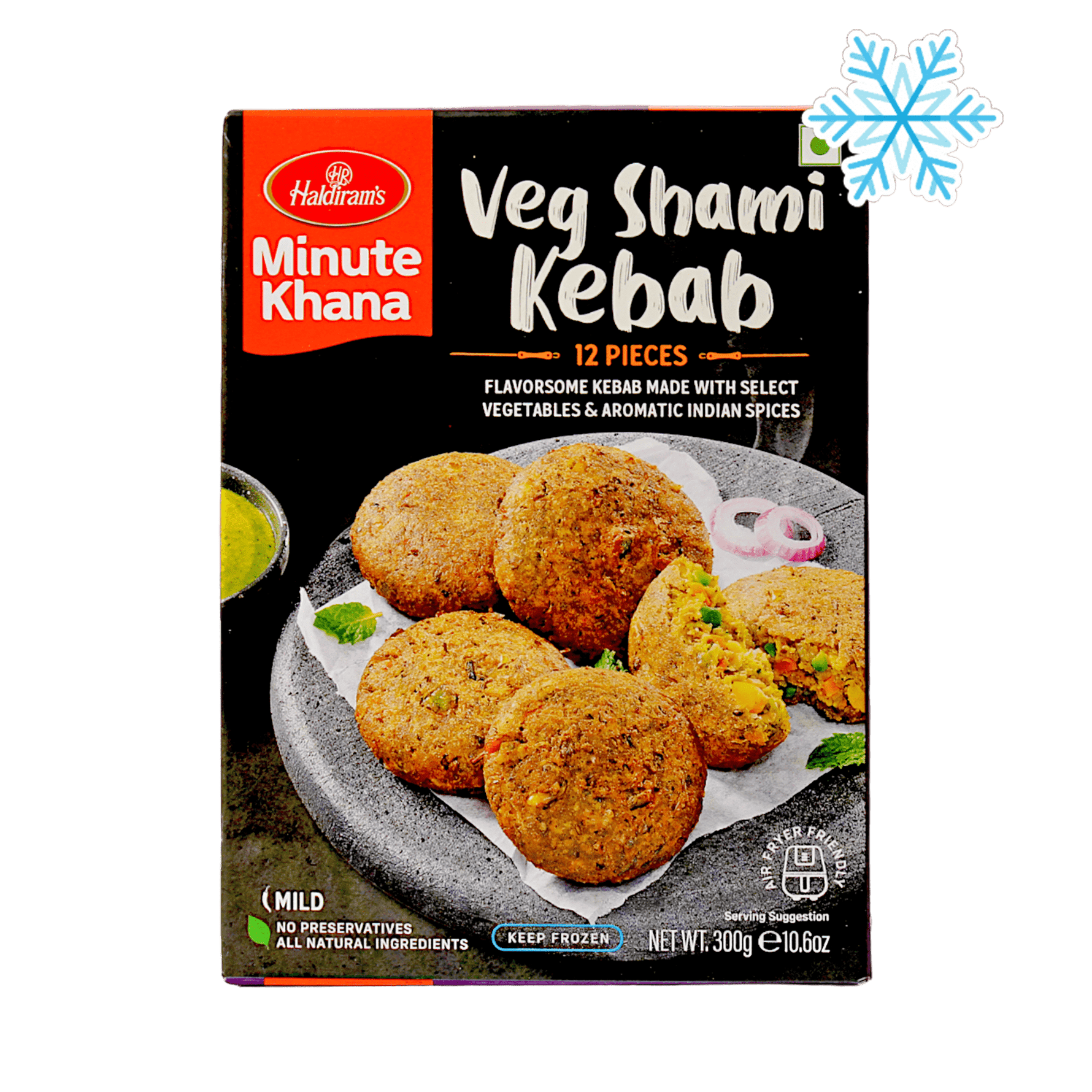Haldiram's - 300g  (Frozen) Veg Shami Kebab 12 Pieces (Medium)
