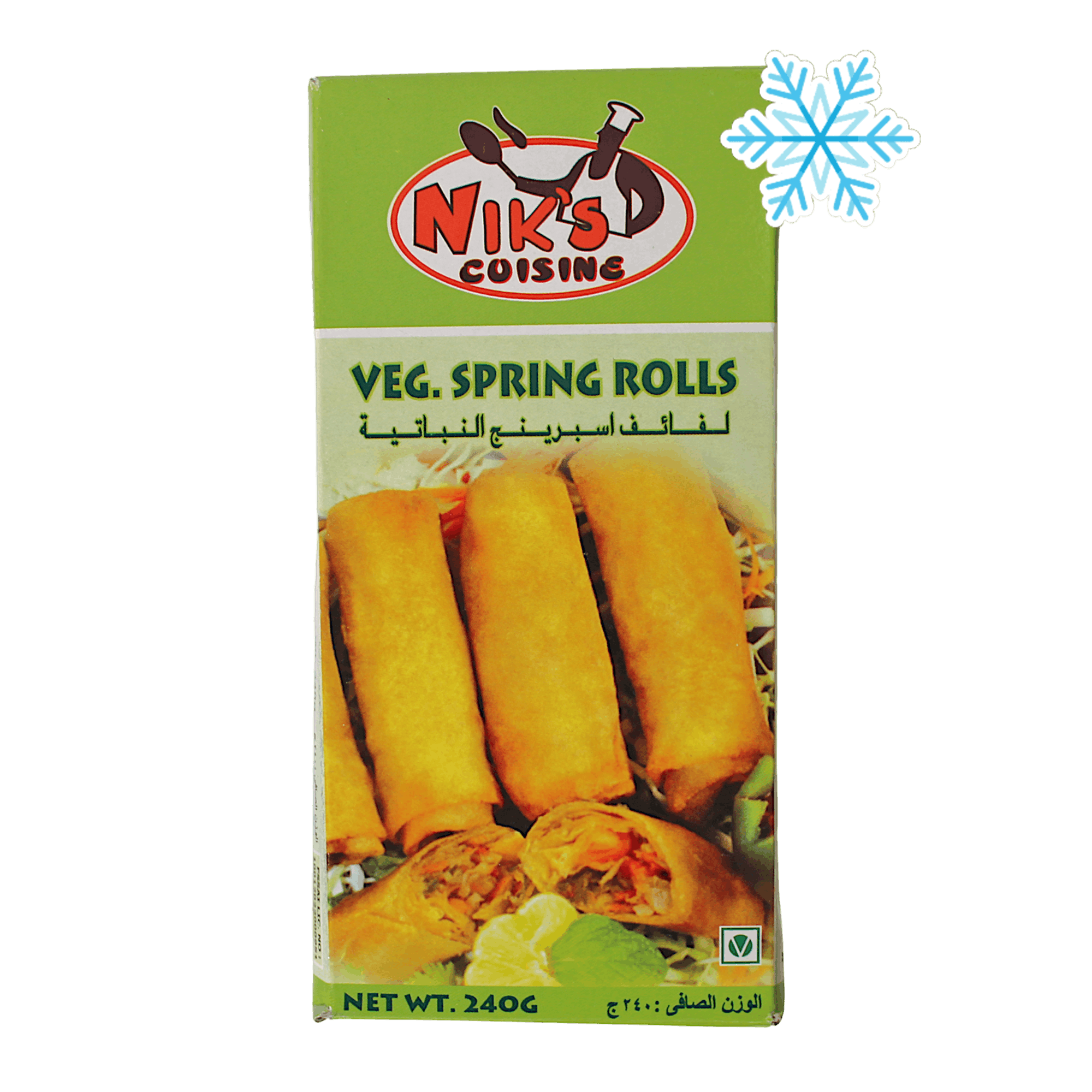 Nik's Cuisine - (Best Before 31/08/26) 240g (Frozen) Veg Spring Roll
