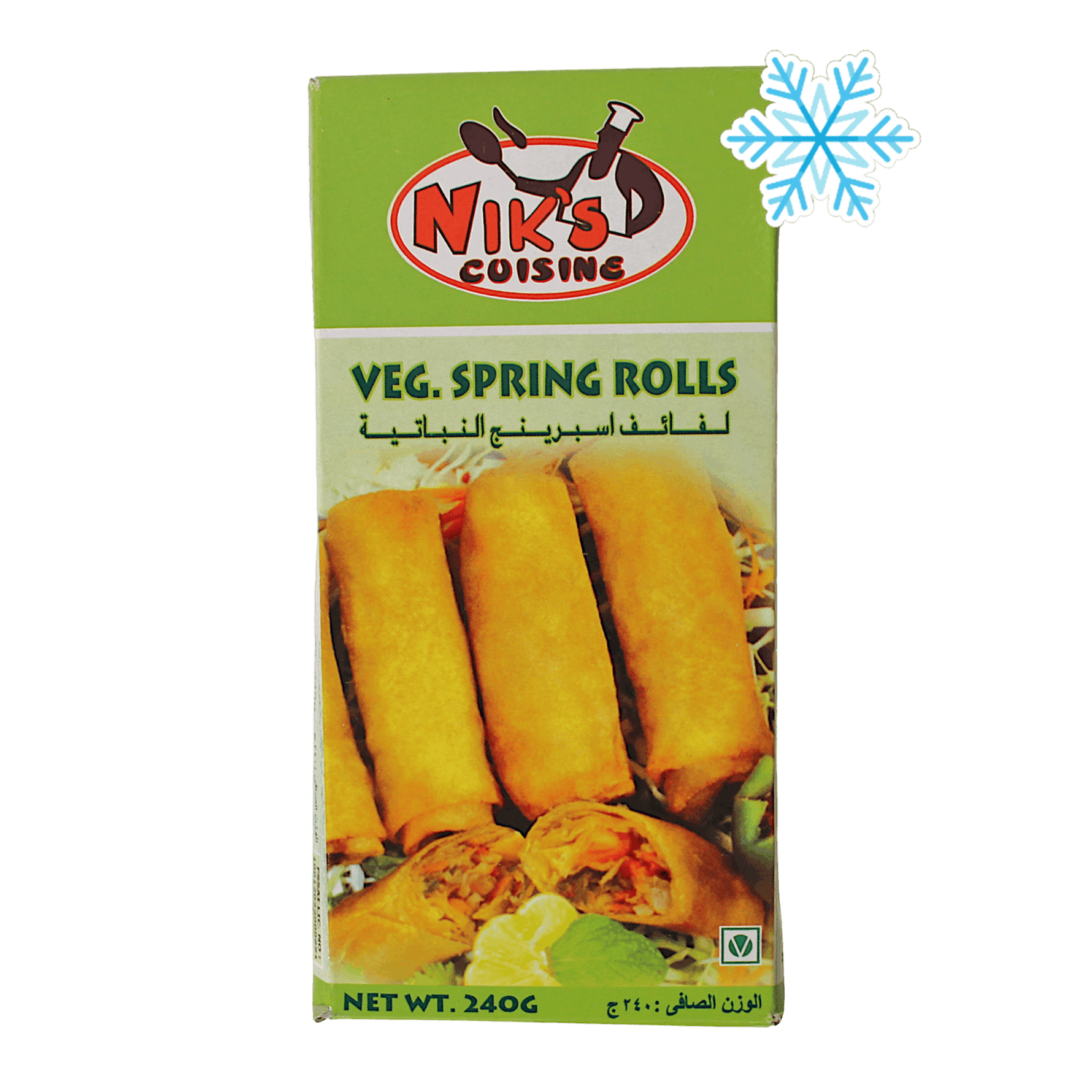 Nik's Cuisine - (Best Before 31/08/26) 240g (Frozen) Veg Spring Roll