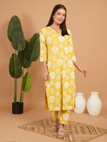 Sunshine Blossom Printed Straight Kurta Set