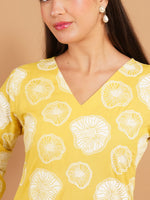 Sunshine Blossom Printed Straight Kurta Set
