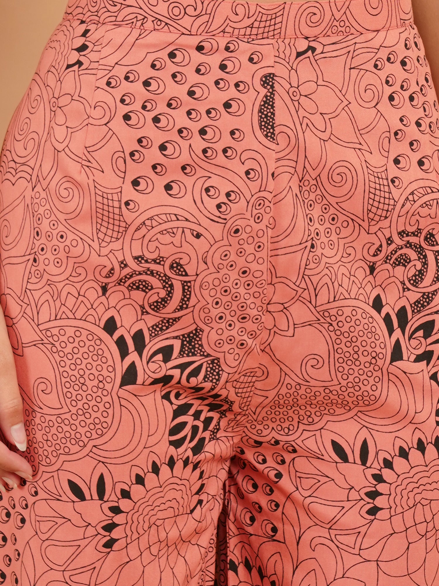 Blush Paisley Printed Straight Kurta Set