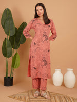 Blush Paisley Printed Straight Kurta Set