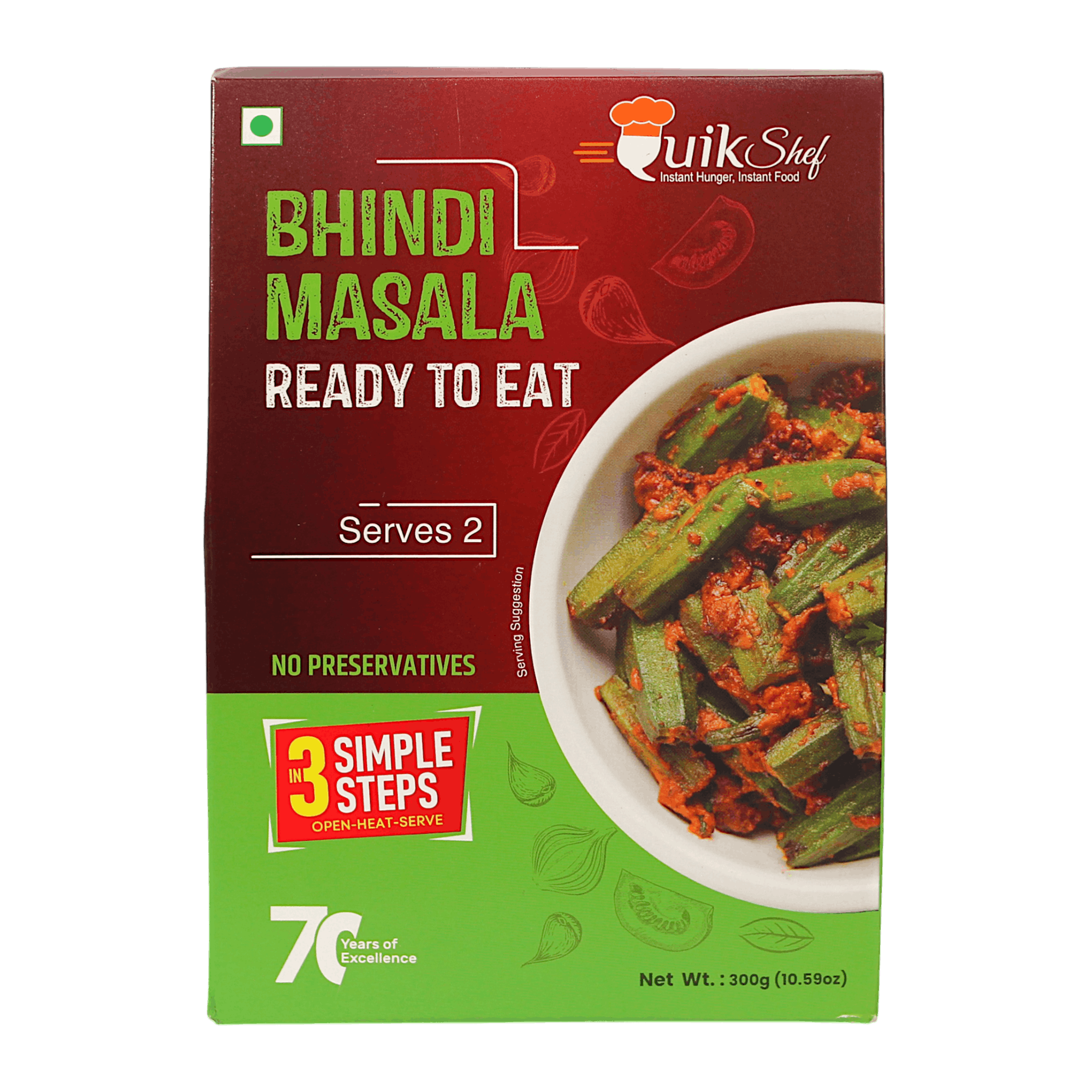 QuikShef  - 300g Bhindi Masala RTE (Serves 2)