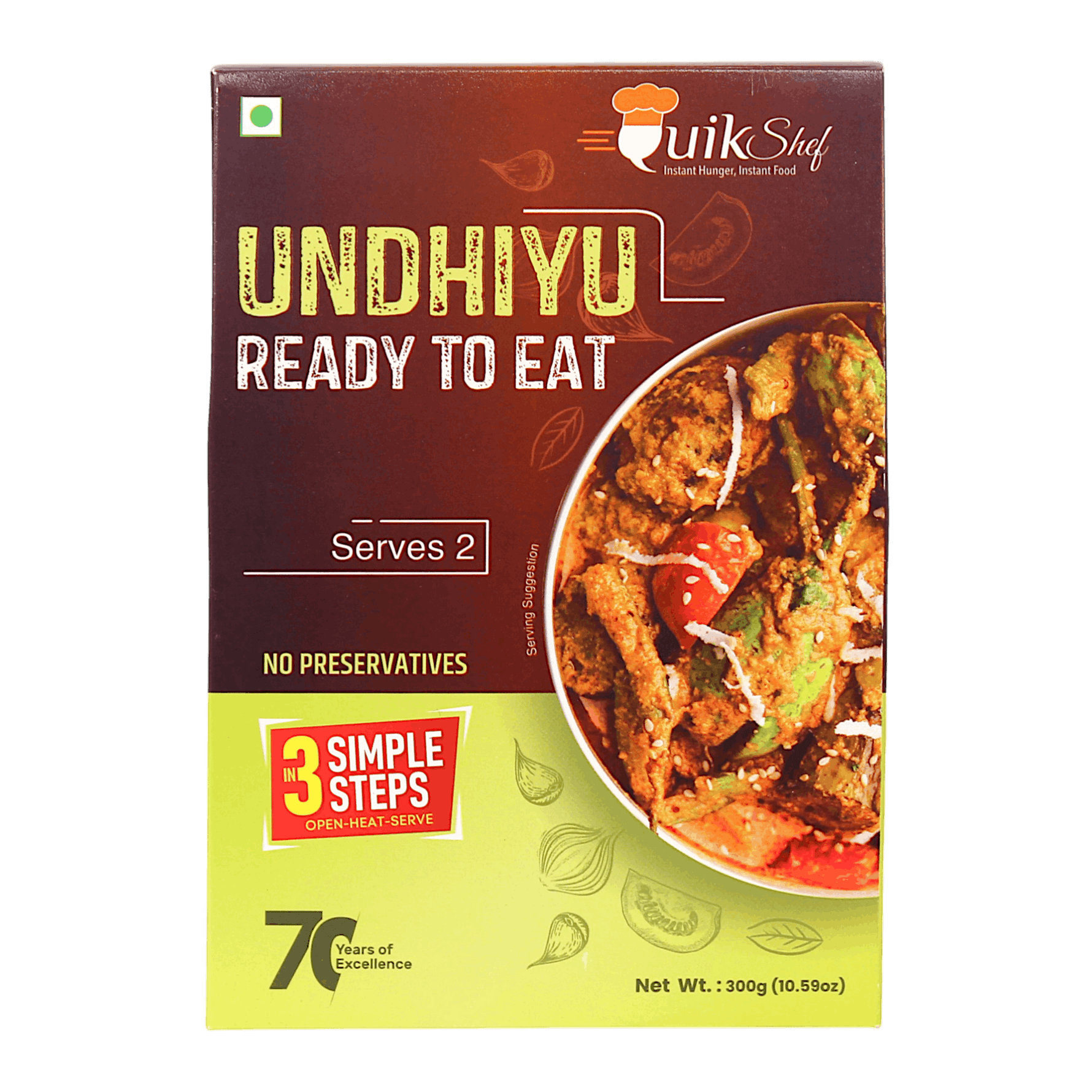 QuikShef  - 300g Undhyu RTE (Serves 2)