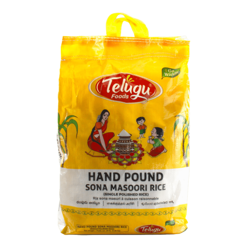 Telugu - 9,08kg Hand Pounded Sona Masoori Rice