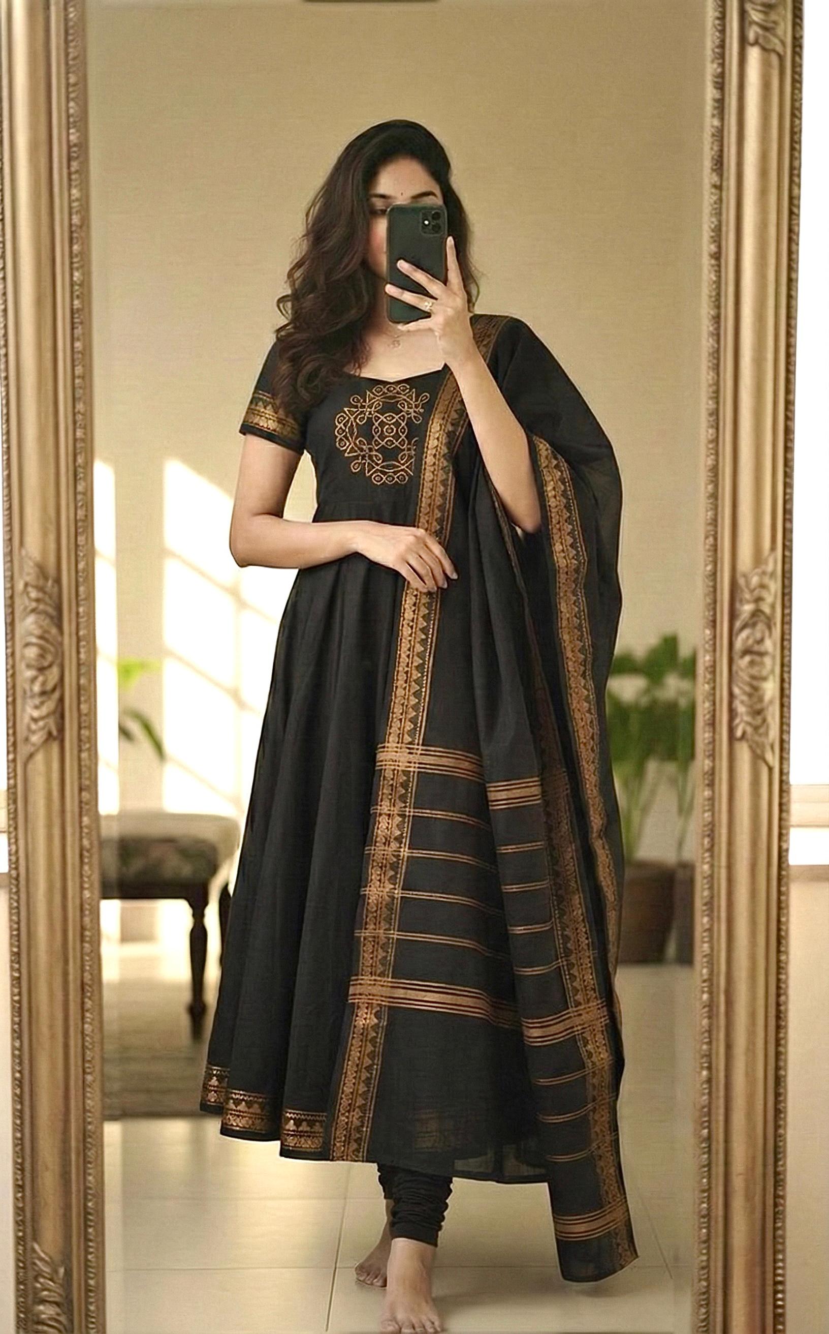 Embroidered Anarkali Suit Set