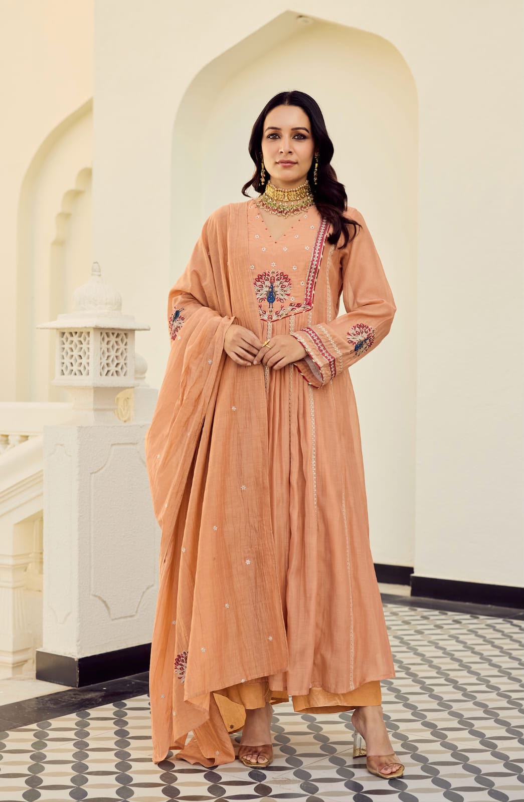 Embroidered Anarkali 3 Piece kurta Set
