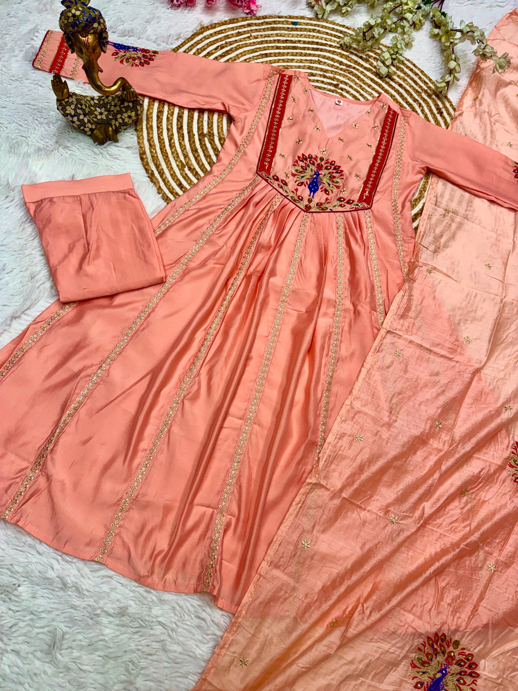 Embroidered Anarkali 3 Piece kurta Set