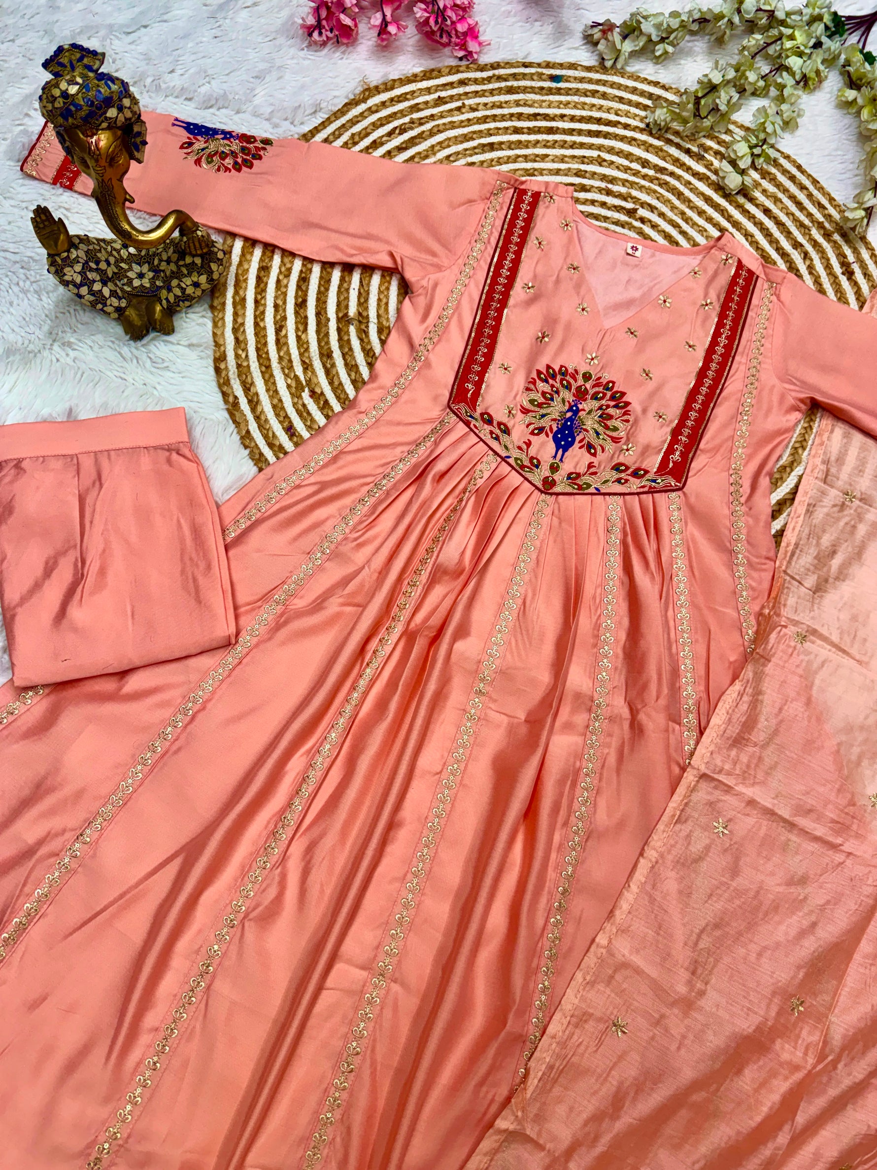 Embroidered Anarkali 3 Piece kurta Set