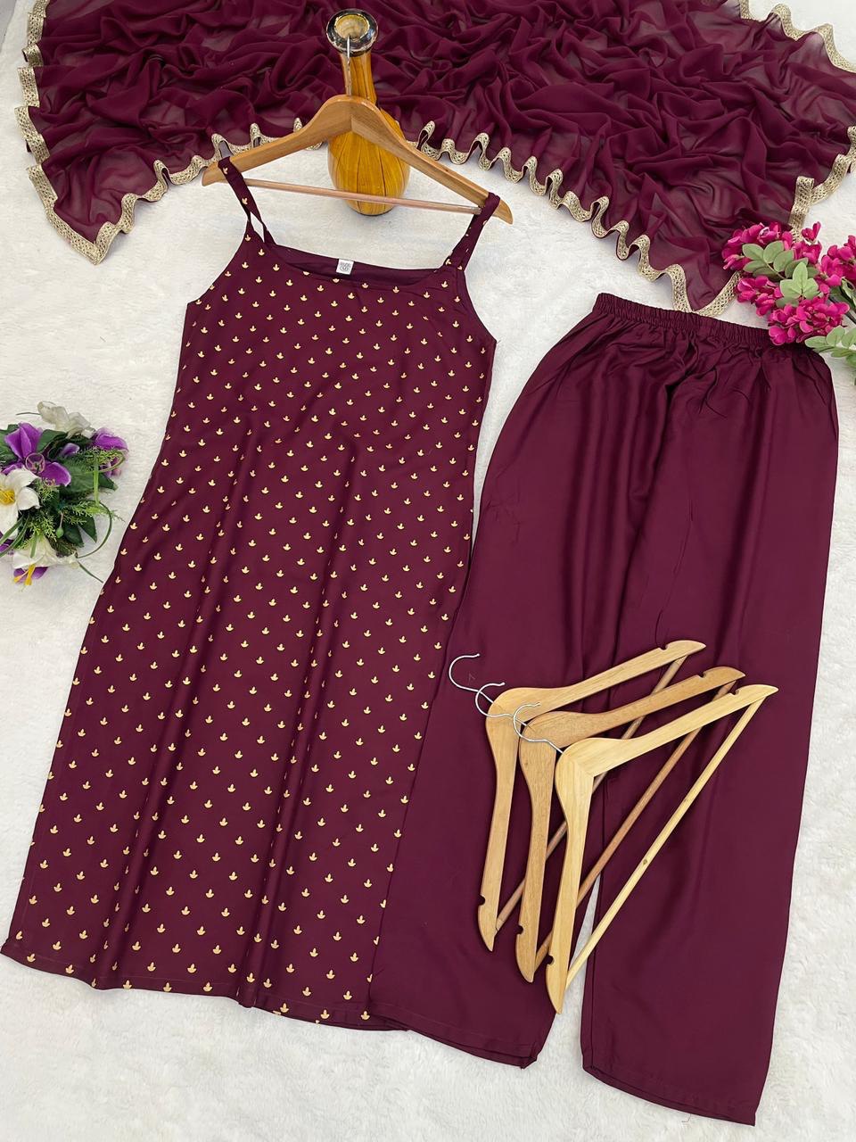 Saanvi Foil Work Ethnic Suit Set