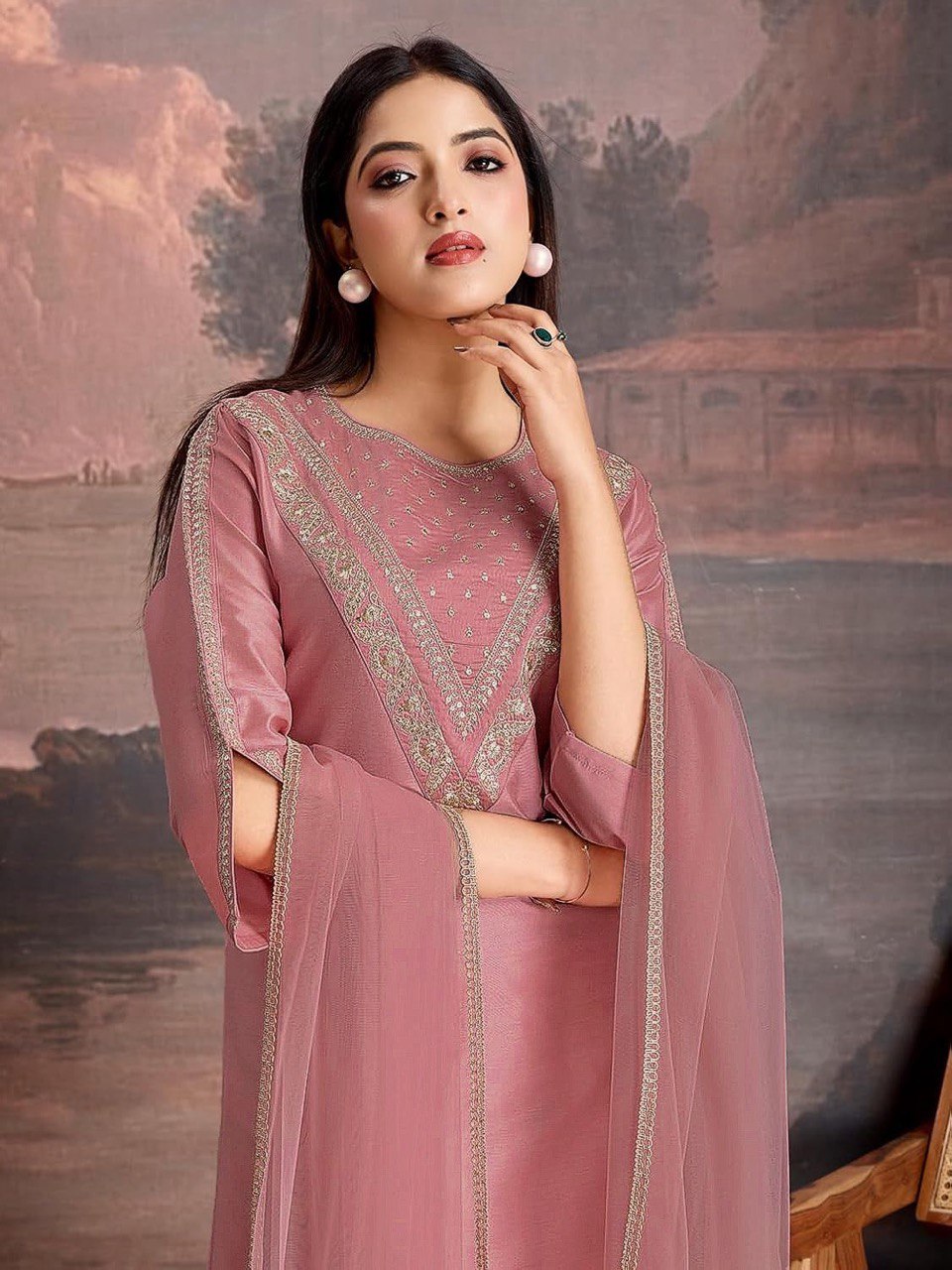 Noorika Roman Embroidered Suit Set