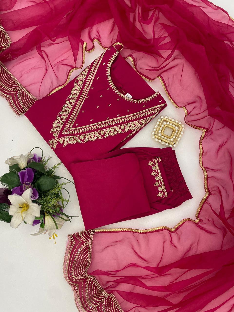 Noorika Roman Embroidered Suit Set